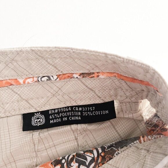 Billabong Chino Shorts Tan Plaid Mid Length Flat Front Men's Size 30 - Picture 4 of 10